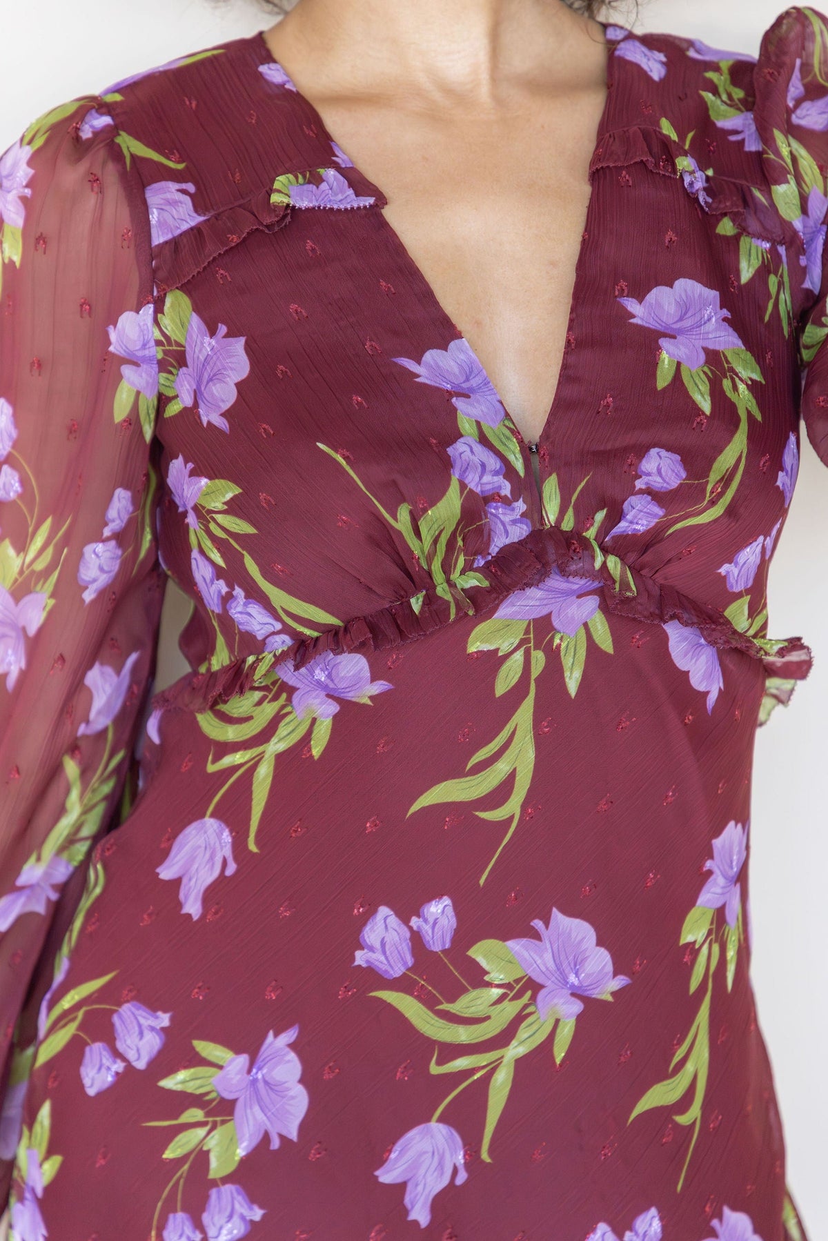 astr the label floral print long sleeve dress ASTR the Label Calantha Dress