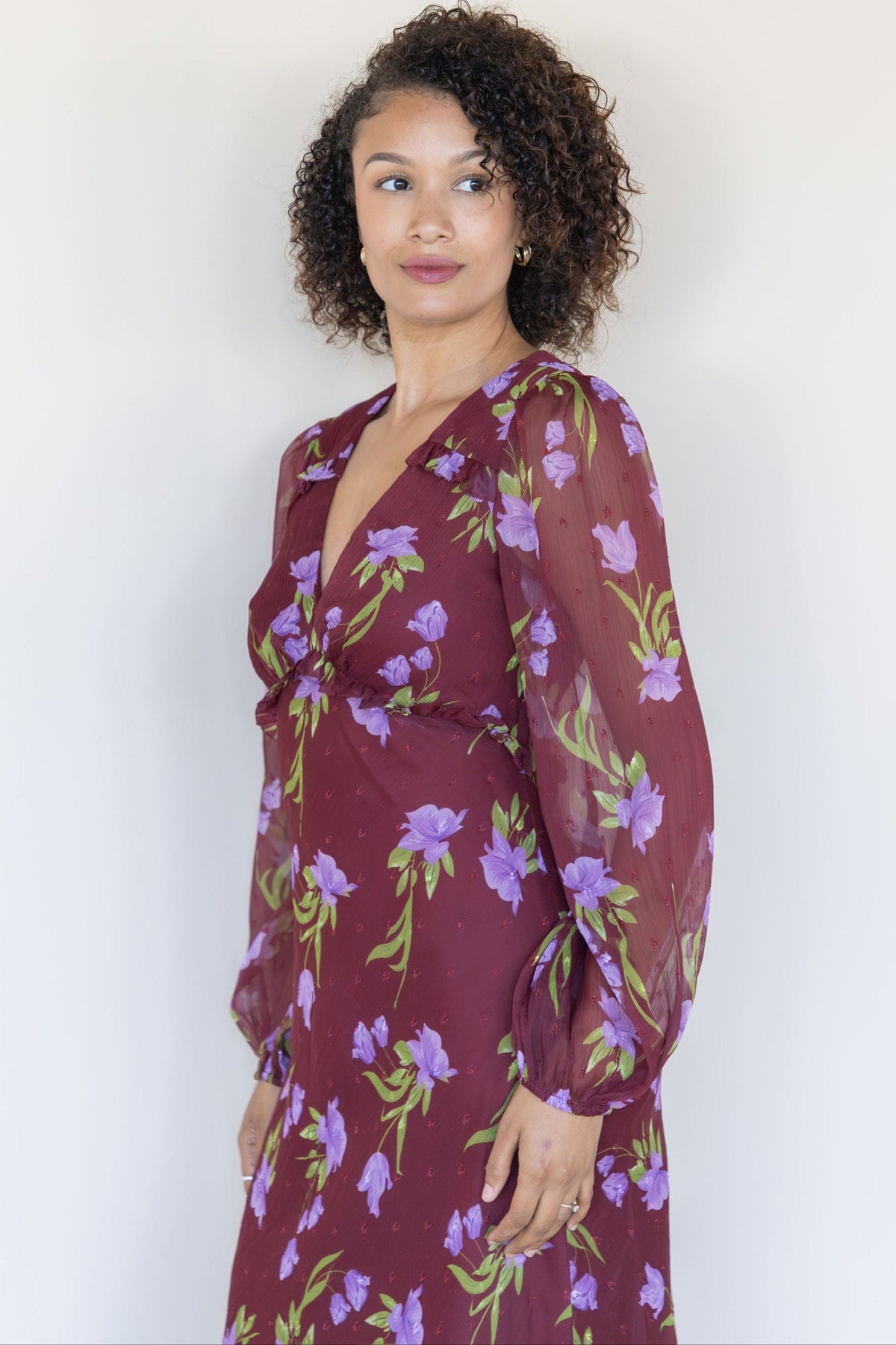 Astr The Label Calantha Dress in Wine - Size M Astr The Label Calantha Dress in Wine - Size M