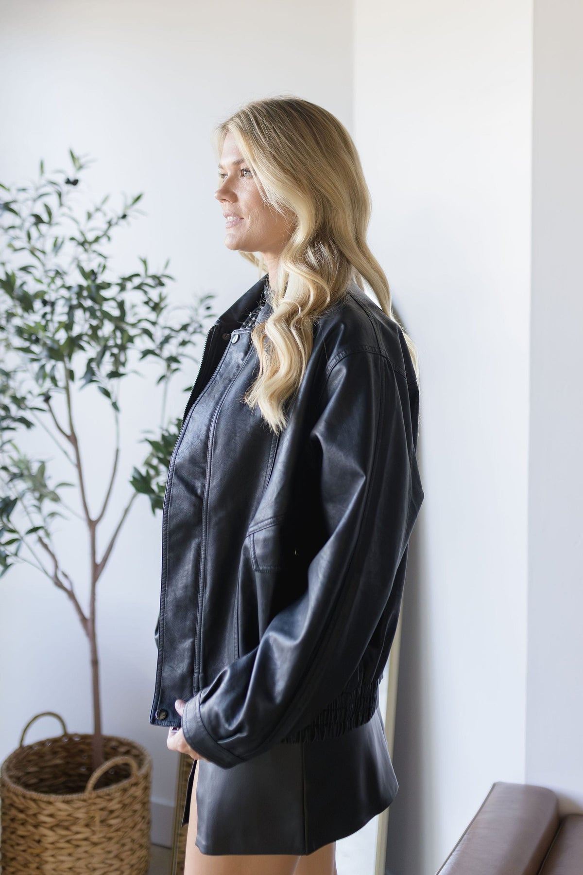 Briar Oversized Leather Jacket