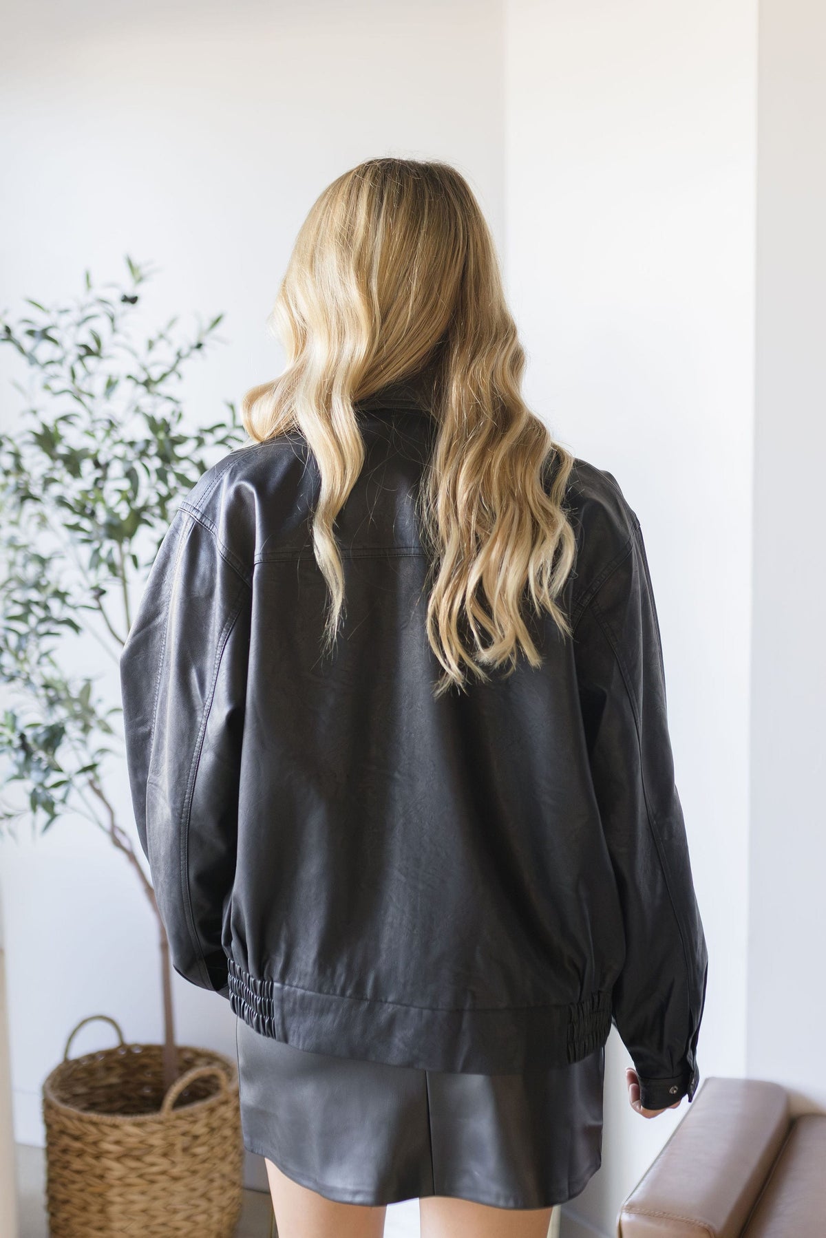 Briar Oversized Leather Jacket