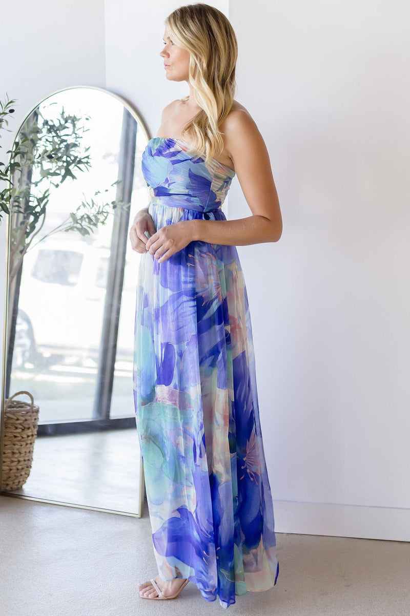 Seraphina Ruched Strapless Maxi Dress Seraphina Ruched Strapless Maxi Dress