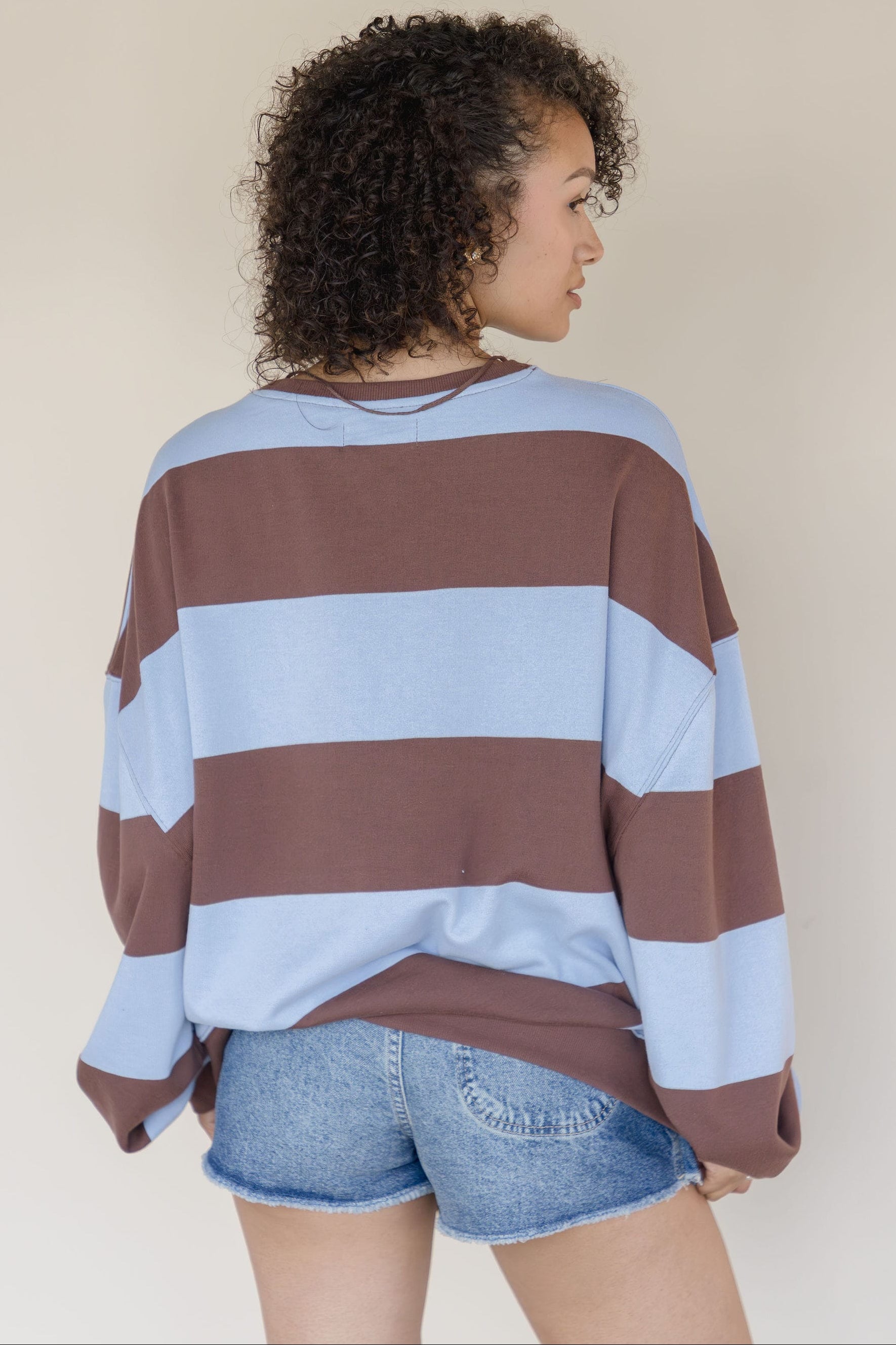 Classic Striped Oversized Crewneck