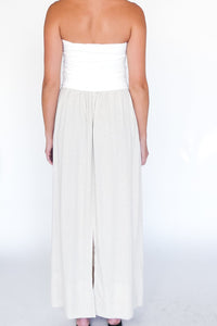 Celeste Linen Mix Tube Top Dress