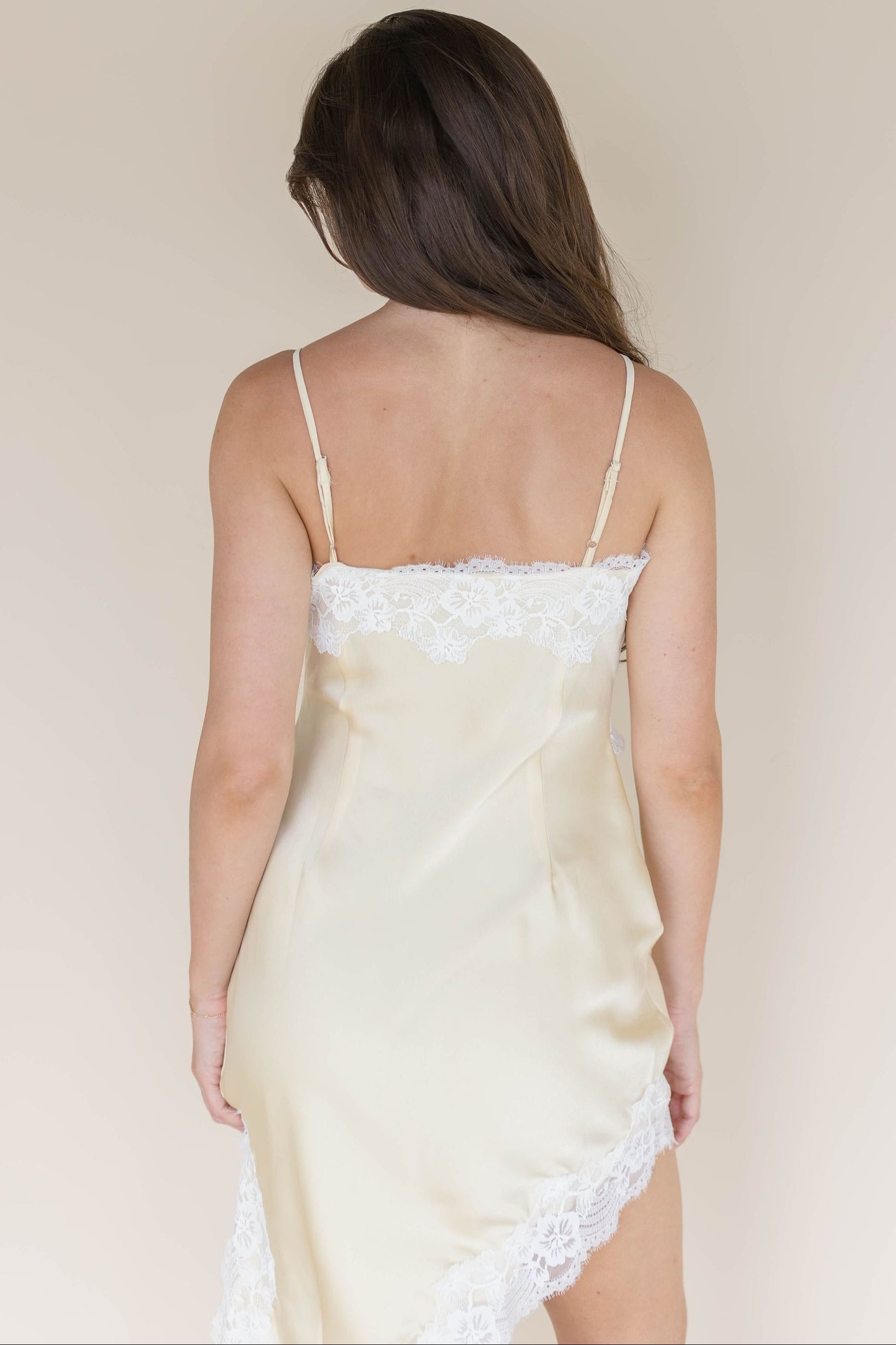 Kayda Asymmetrical Lace Mini Dress