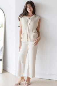 Mod Buttoned Vest Top