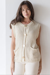 Mod Buttoned Vest Top