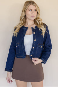 Aubrey Cropped Denim Jacket