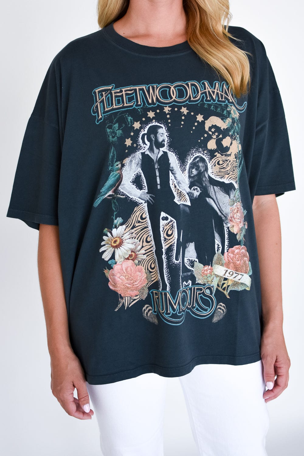 Daydreamer x Free People Fleetwood outlet Mac Rumors Tee Shirt Dress size Medium NEW