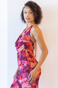 Sena Cowl Neck Ruched Maxi Dress Sena Cowl Neck Ruched Maxi Dress