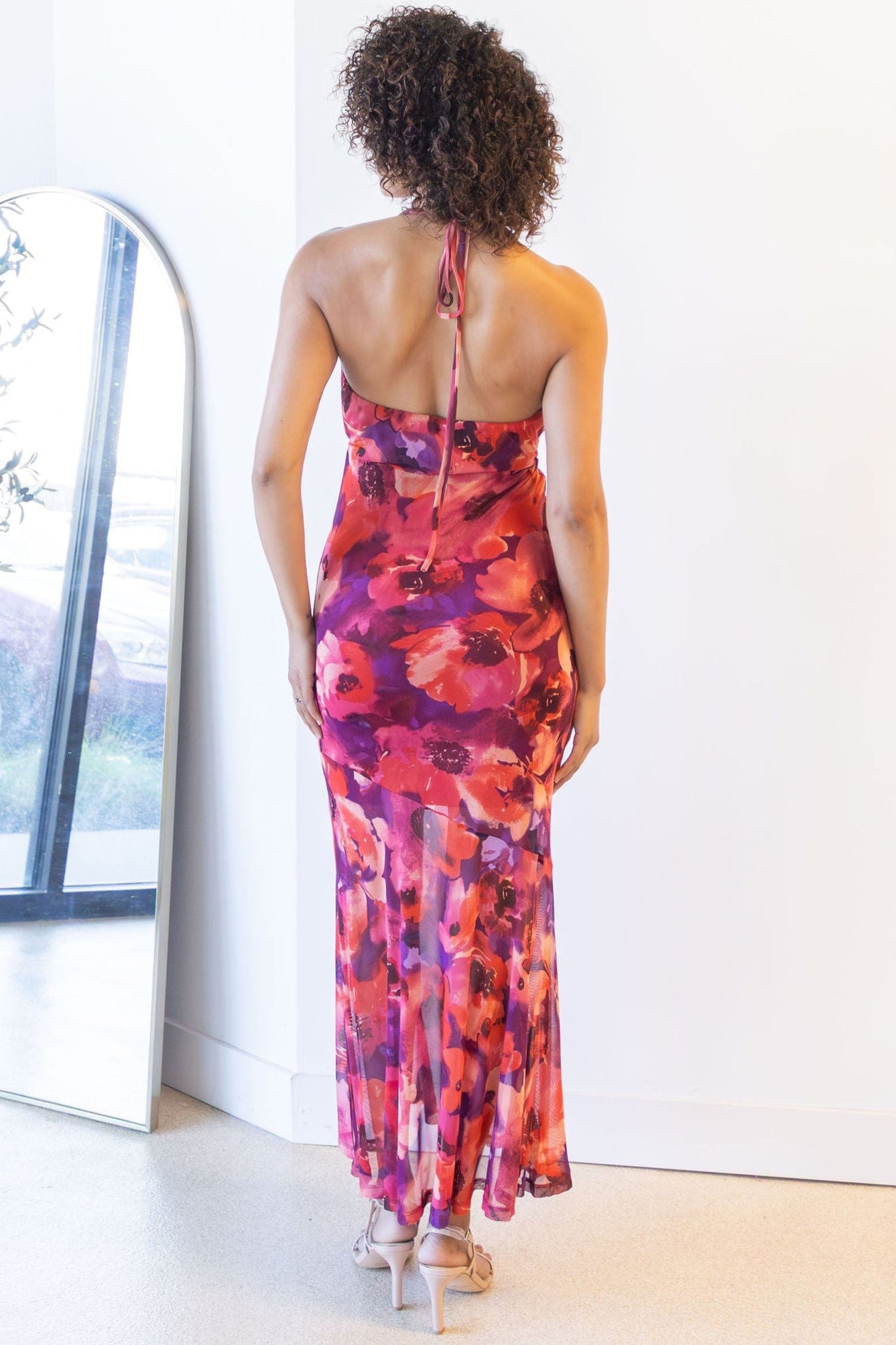 Sena Cowl Neck Ruched Maxi Dress Sena Cowl Neck Ruched Maxi Dress