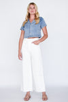 Darling Denim Button Top