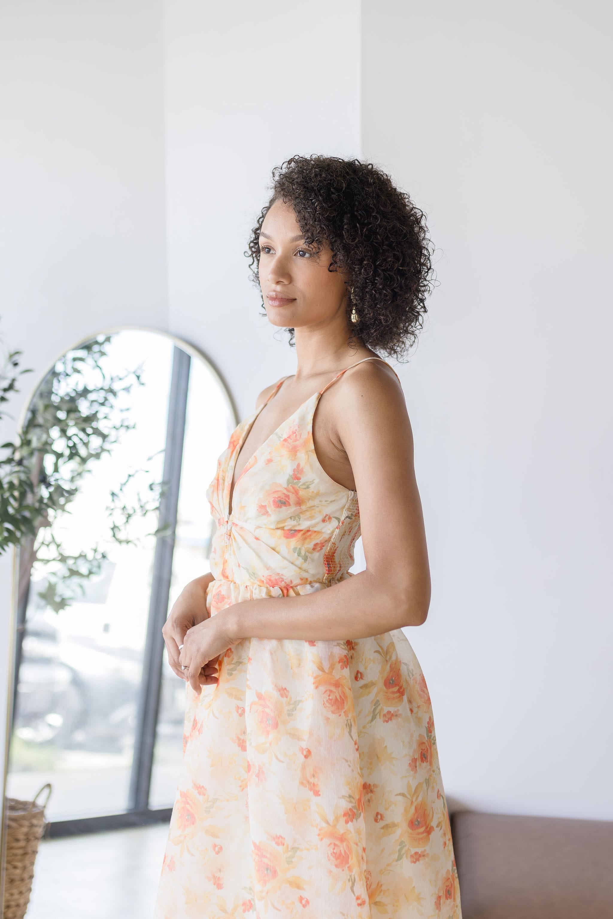 Janna Plunge Midi Dress