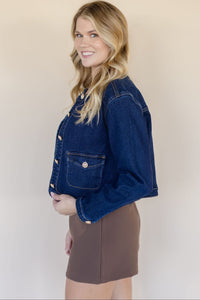 Aubrey Cropped Denim Jacket
