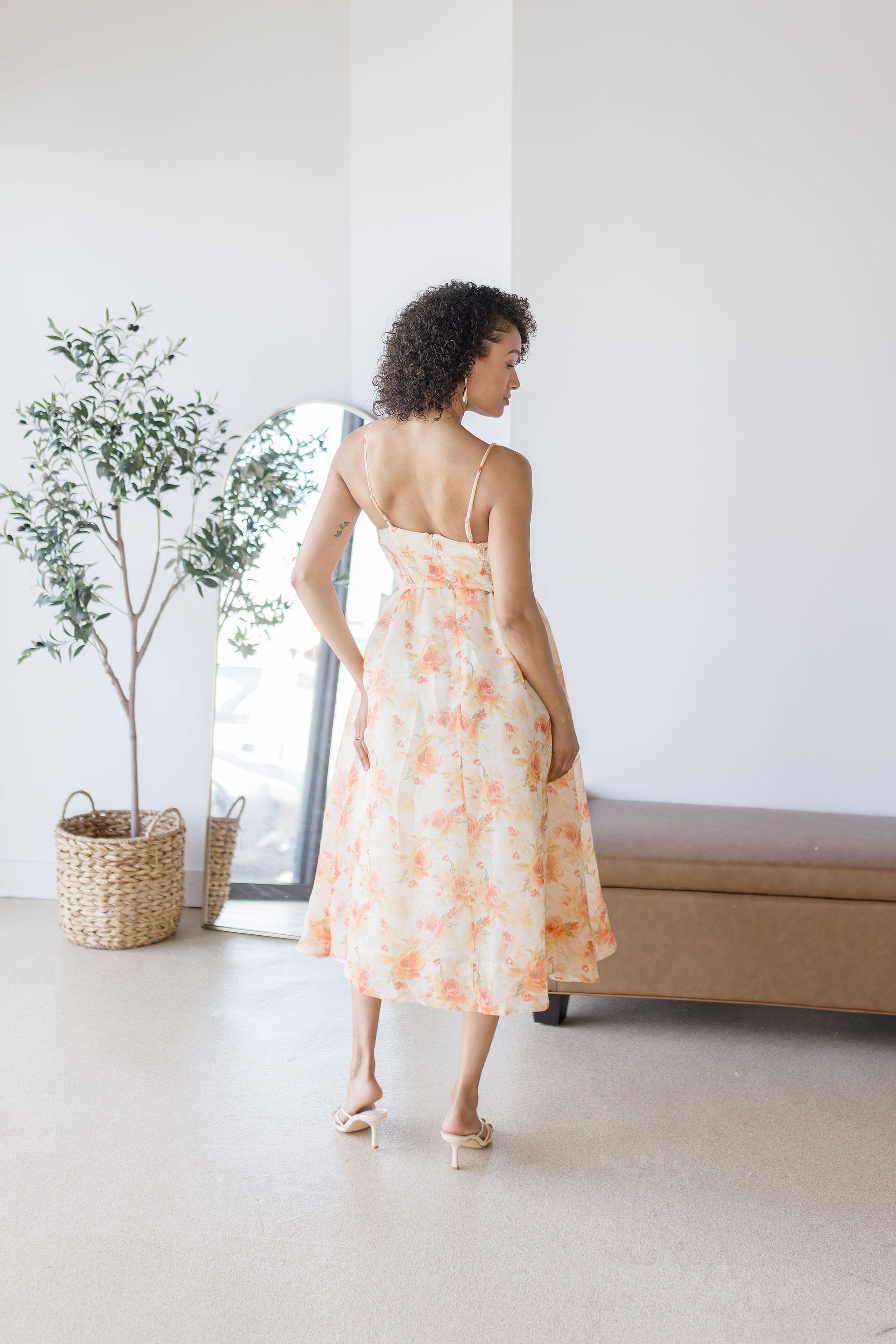 Janna Plunge Midi Dress