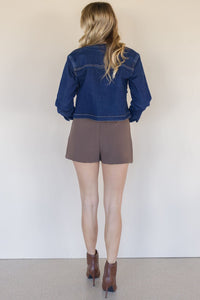 Aubrey Cropped Denim Jacket