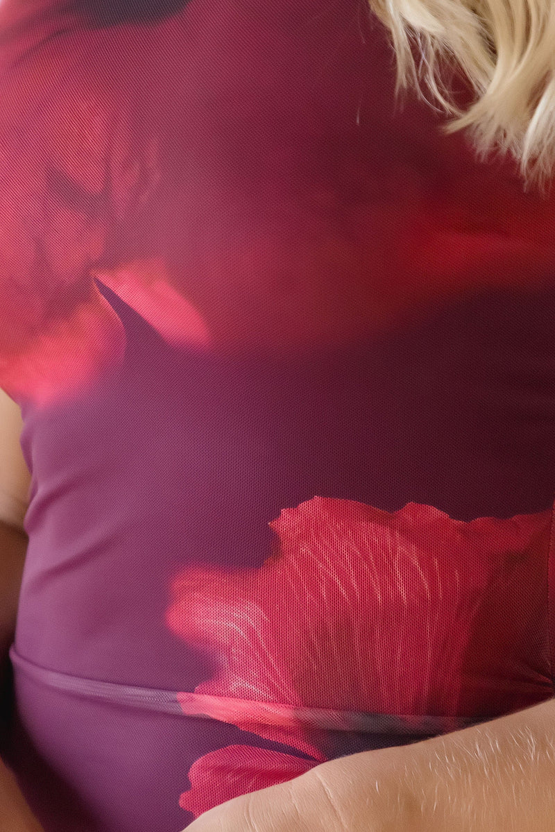 Jayci Floral Mesh Midi Dress Jayci Floral Mesh Midi Dress