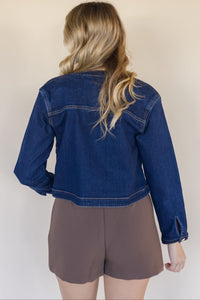 Aubrey Cropped Denim Jacket