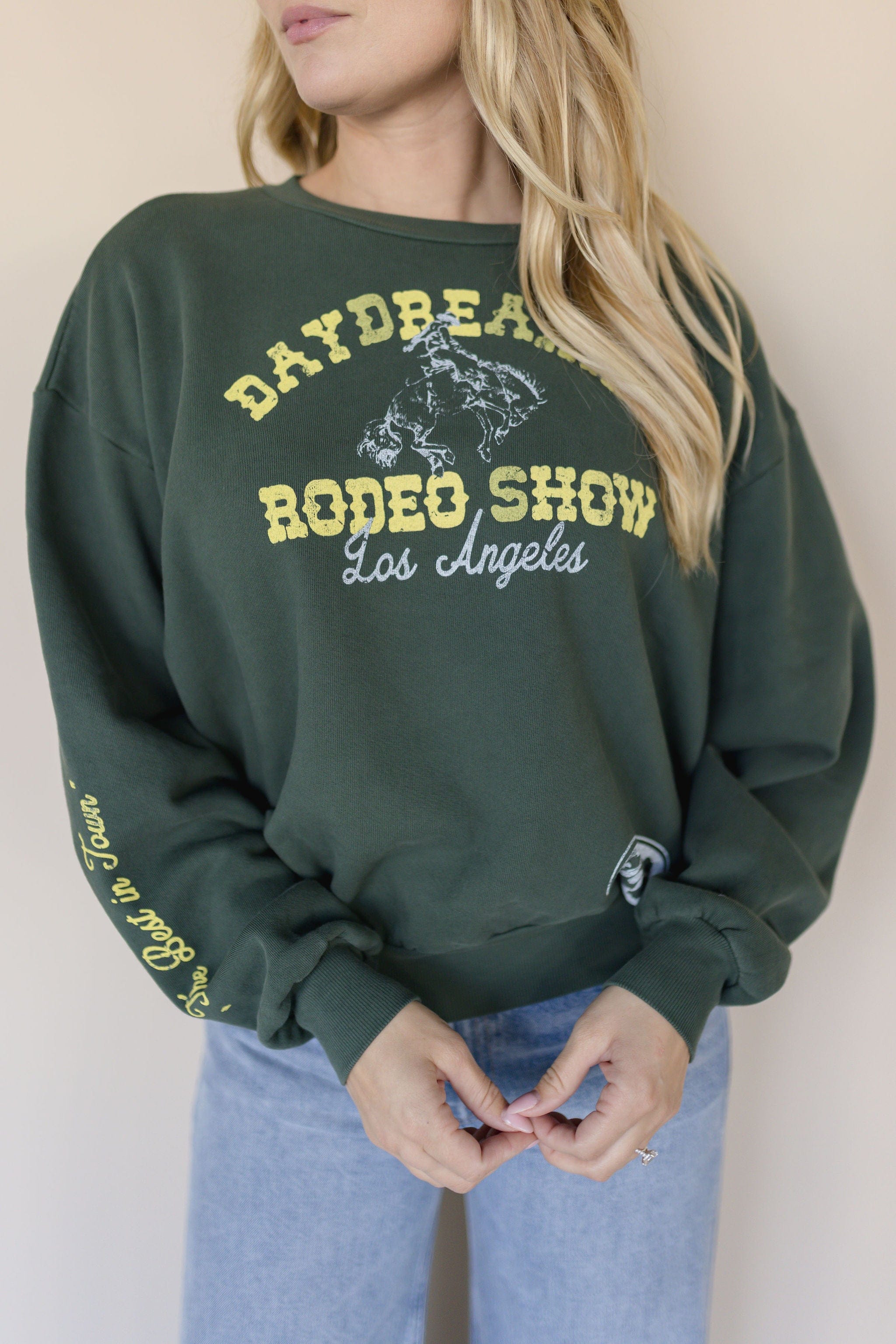 Daydreamer Rodeo Show Oversized Crew Sweatshirt