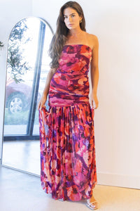 Bria Strapless Ruched Maxi Dress Bria Strapless Ruched Maxi Dress