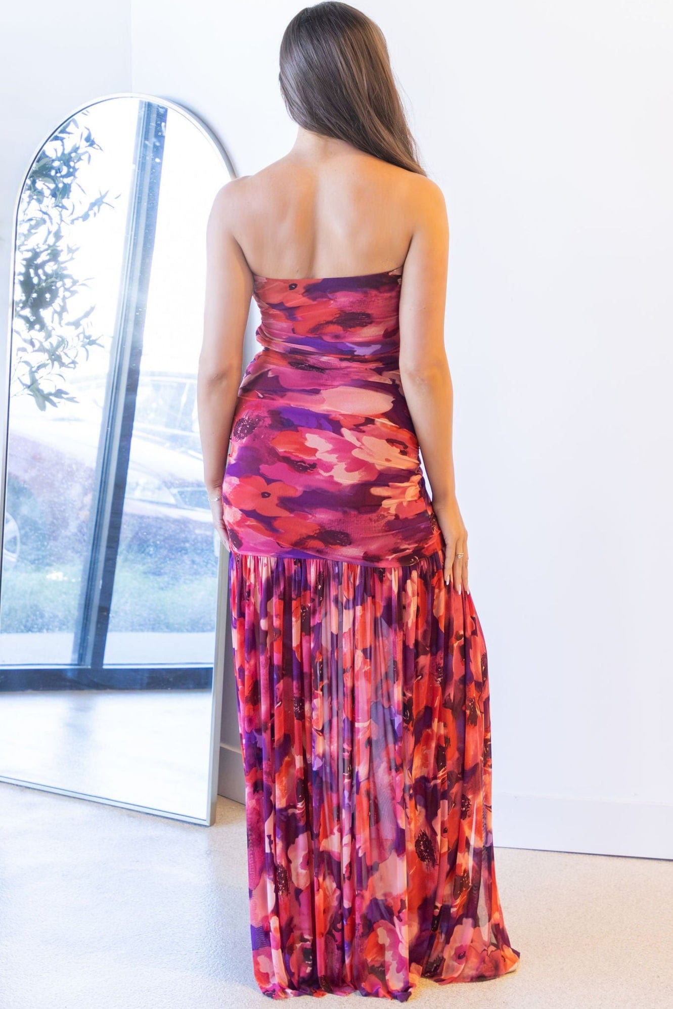 Bria Strapless Ruched Maxi Dress Bria Strapless Ruched Maxi Dress