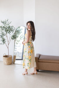 Heirloom Bloom Belted Midi Dress