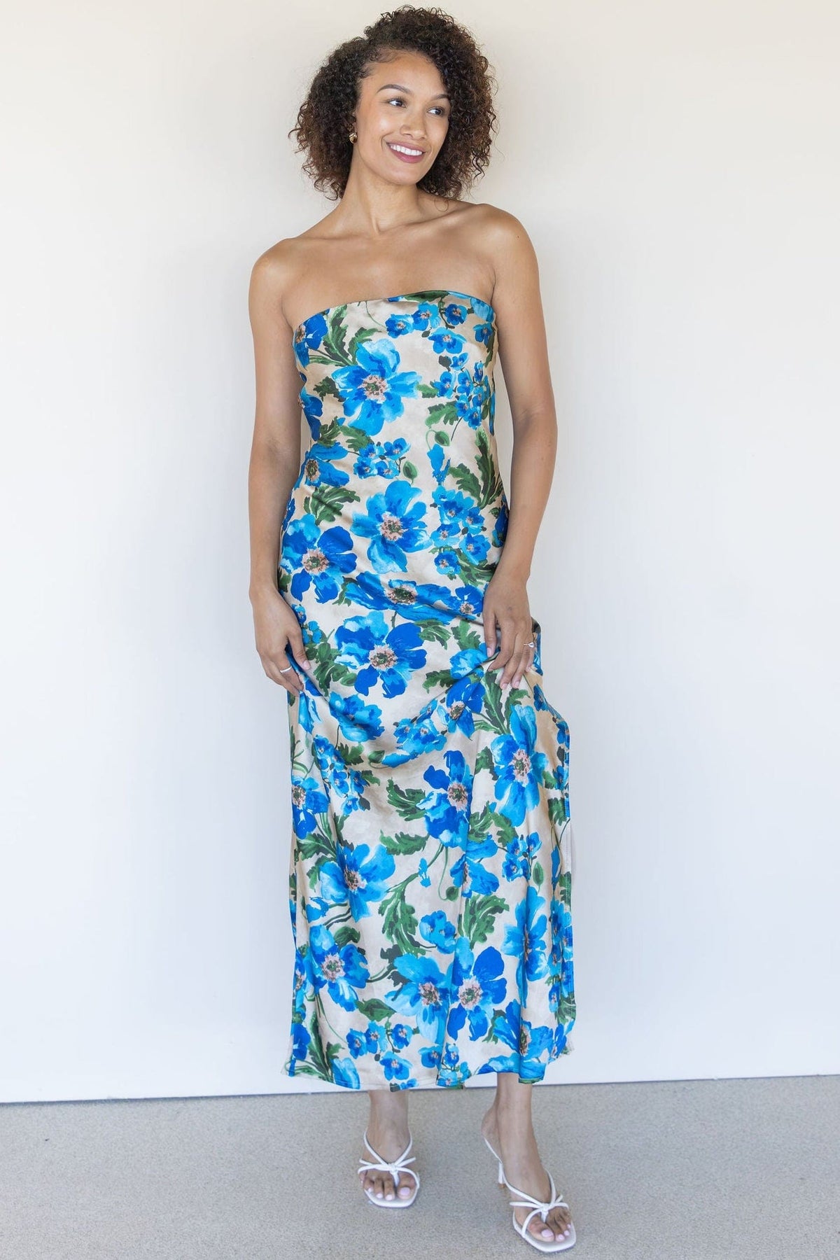 bloom strapless maxi dress Petal and Pup Women's Bloom Strapless Maxi Dress
