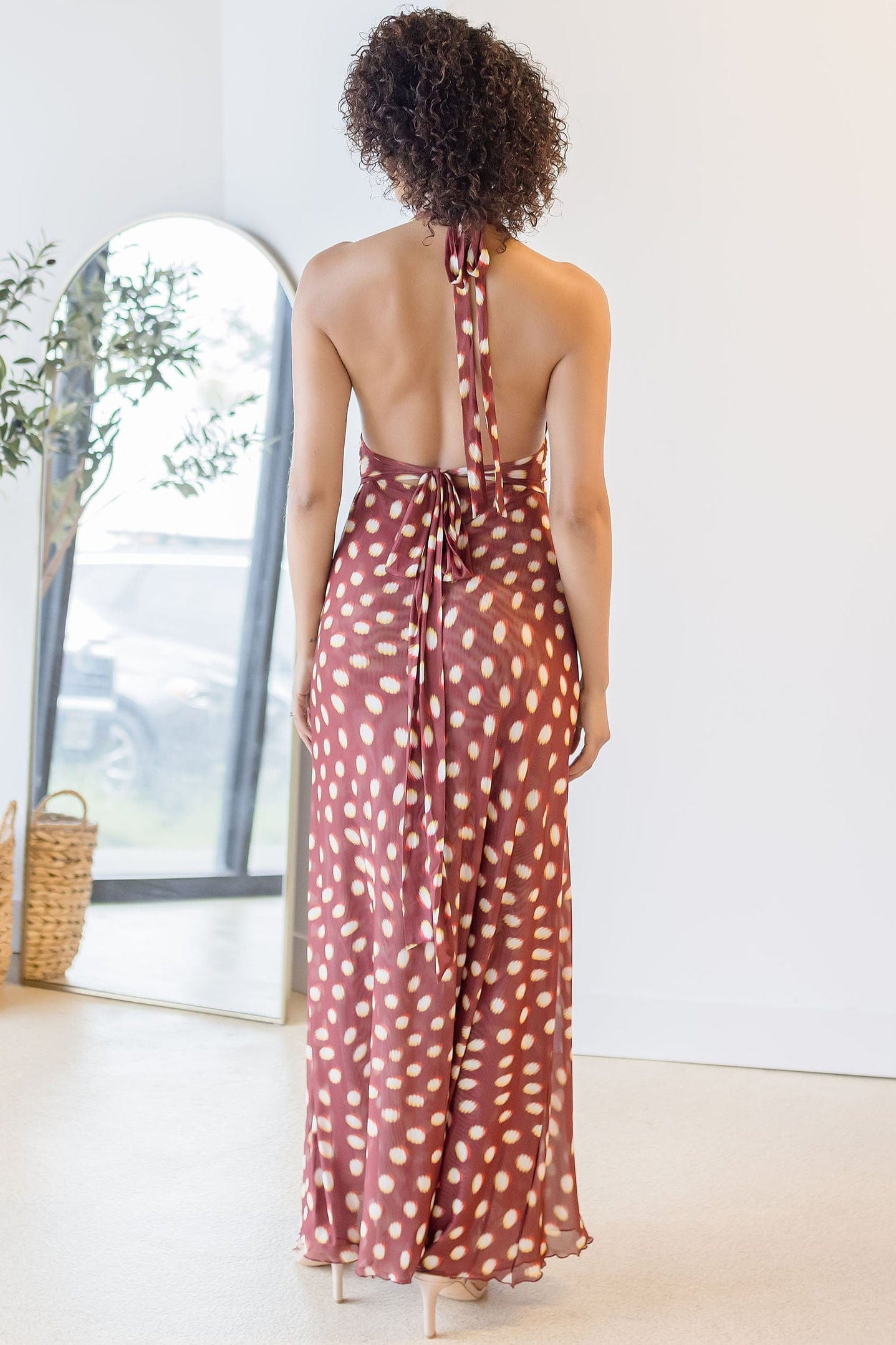 Chelsea Mesh Halter Maxi Dress Chelsea Mesh Halter Maxi Dress