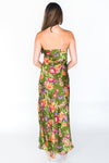 Art Of Bloom Strapless Maxi Dress