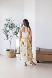 Heirloom Bloom Belted Midi Dress