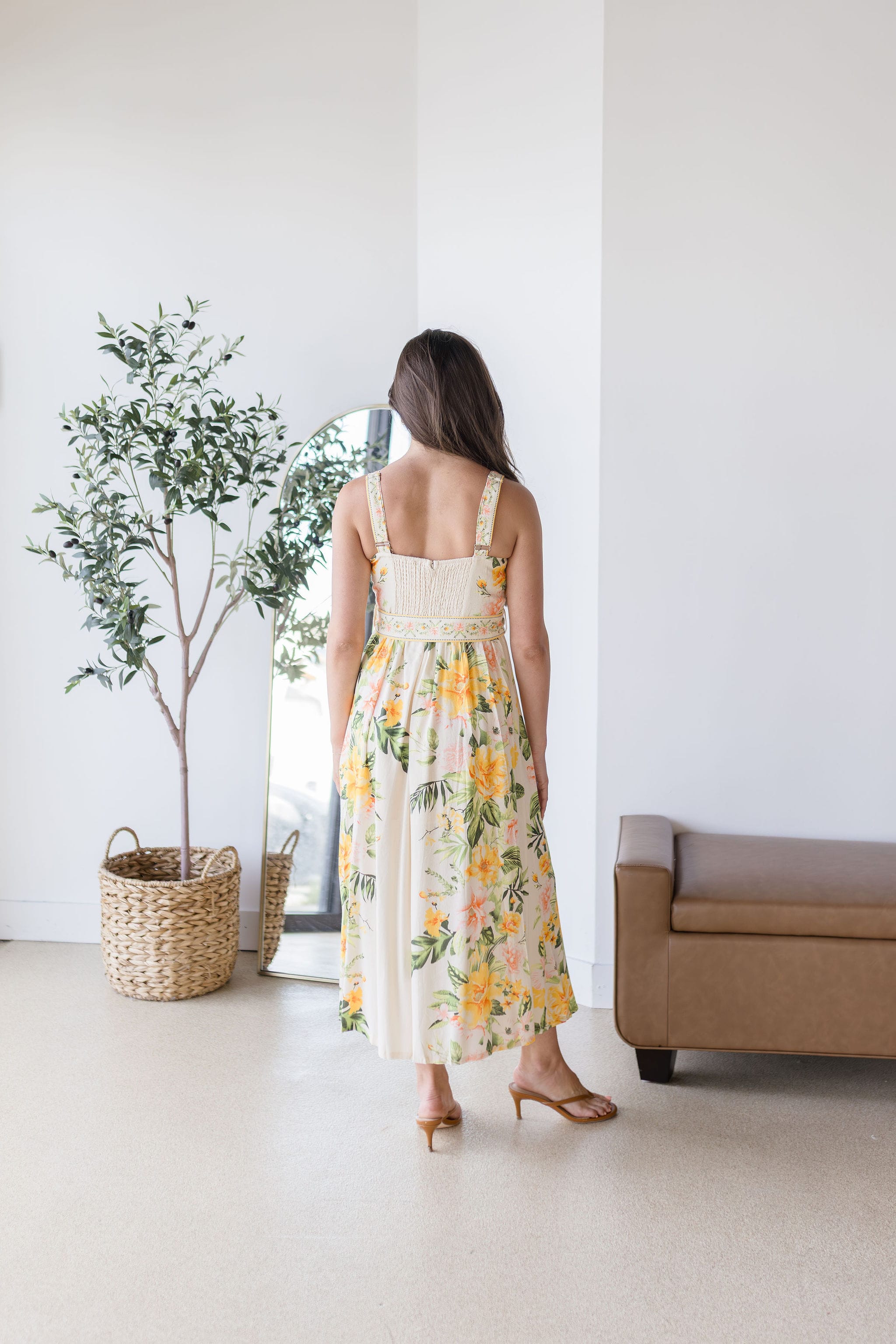 Heirloom Bloom Belted Midi Dress