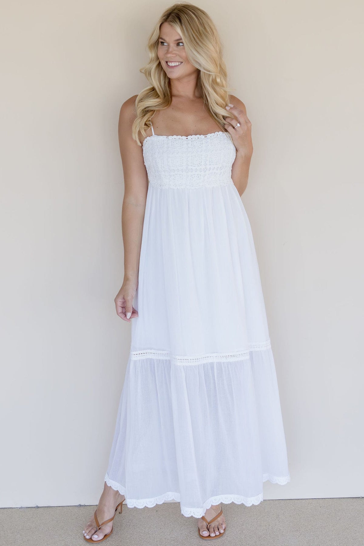 tania dress L / Eggshell