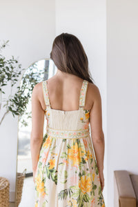 Heirloom Bloom Belted Midi Dress
