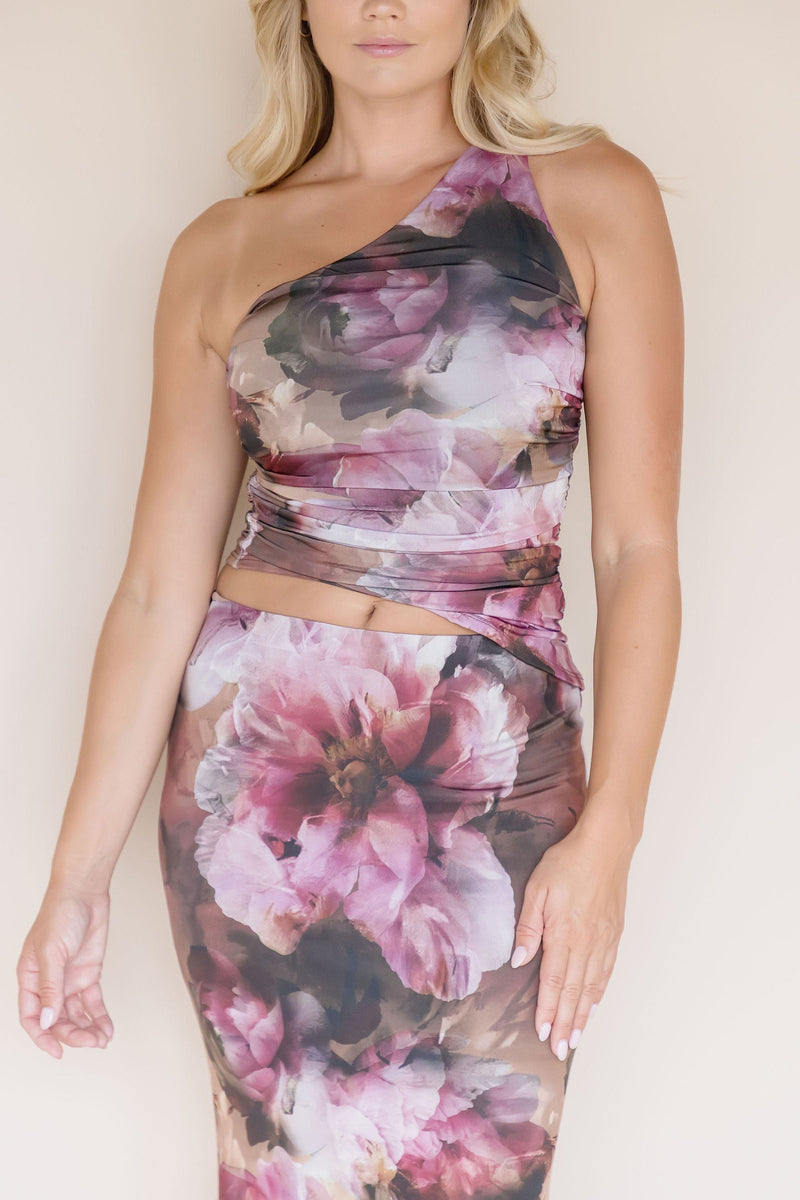 Margerie One Shoulder Mesh Top Margerie One Shoulder Mesh Top