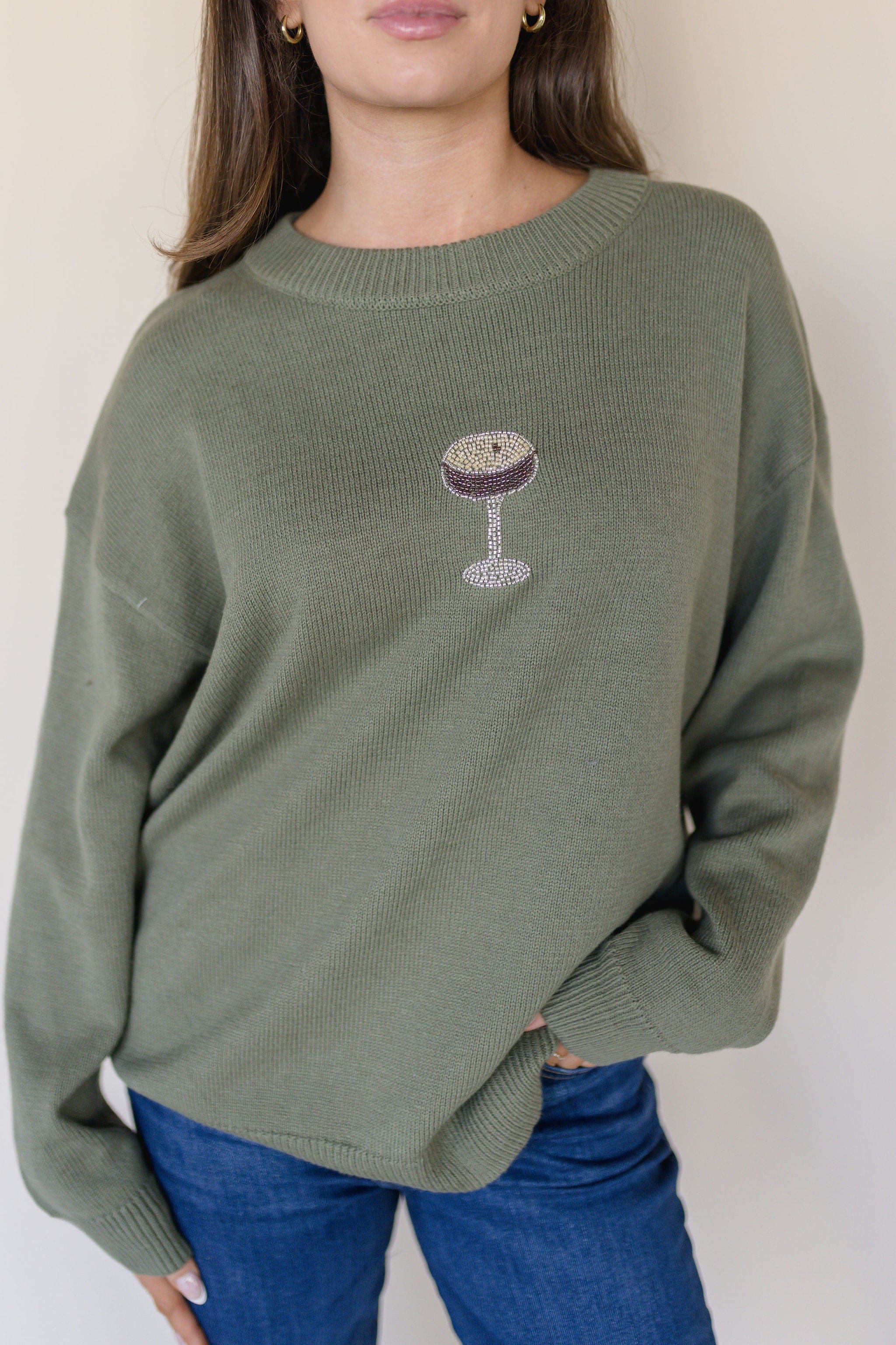 Up All Night Beaded Sweater Up All Night Beaded Sweater