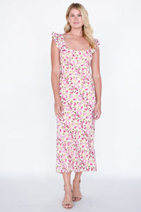 Summer Tulip Flutter Midi Dress