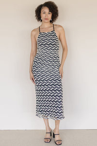 Sundown In St. Tropez Halter Midi Dress