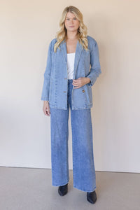 Vivian Oversized Denim Blazer