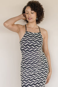 Sundown In St. Tropez Halter Midi Dress