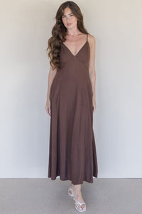 Elianna Linen Open Back Maxi Dress