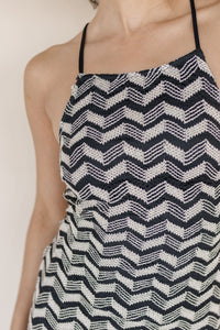 Sundown In St. Tropez Halter Midi Dress