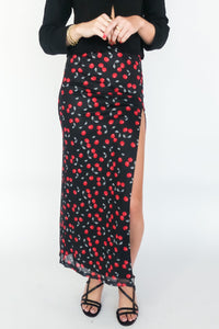 Cherry Of Mine Midi Skirt