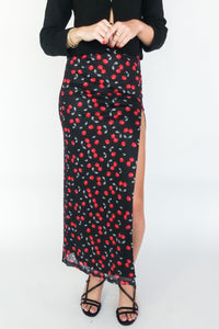 Cherry Of Mine Midi Skirt