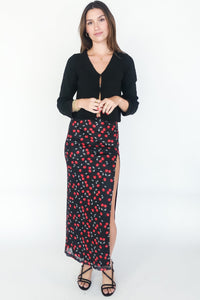 Cherry Of Mine Midi Skirt