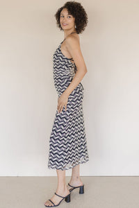 Sundown In St. Tropez Halter Midi Dress