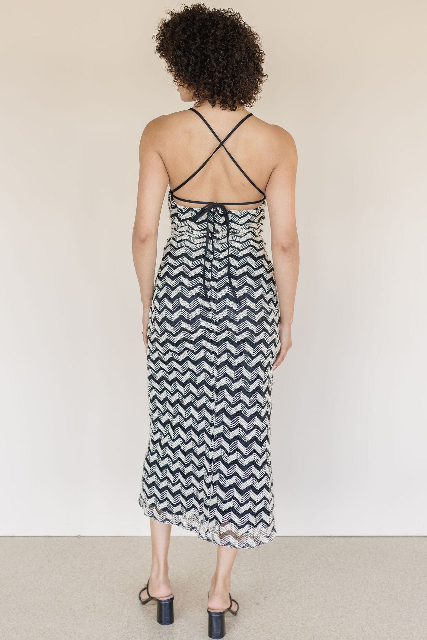 Sundown In St. Tropez Halter Midi Dress