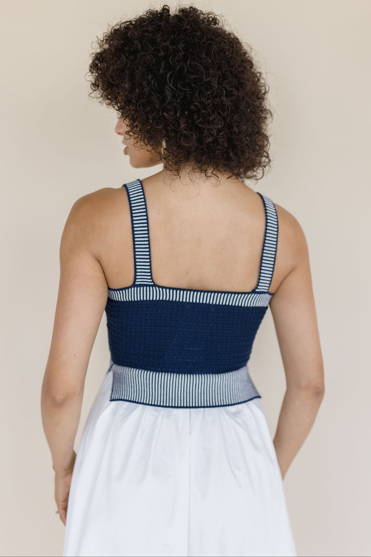 coastal cocktail dress Moon River Mixed Media Knit Top Midi Dress