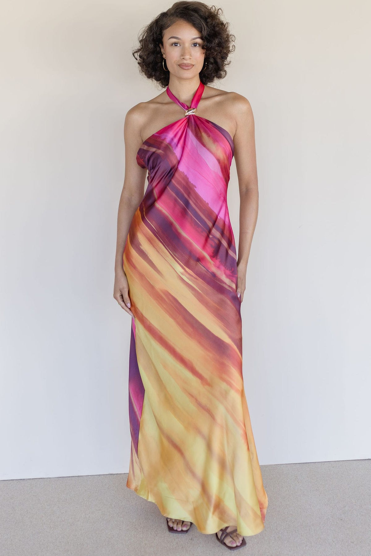 Chasing Sunsets Halter Maxi Dress