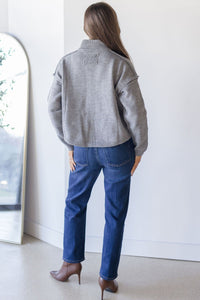 Dusty High Neck Cardigan Dusty High Neck Cardigan