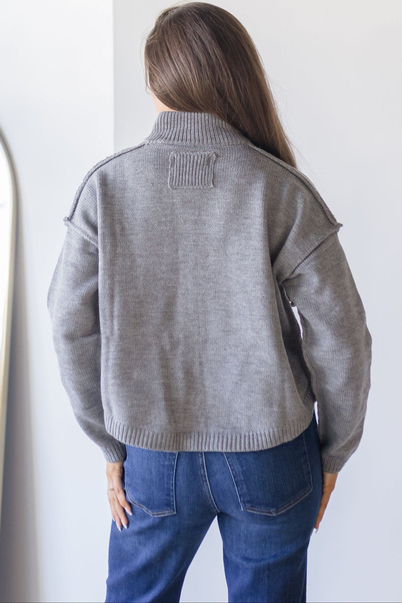 Dusty High Neck Cardigan Dusty High Neck Cardigan