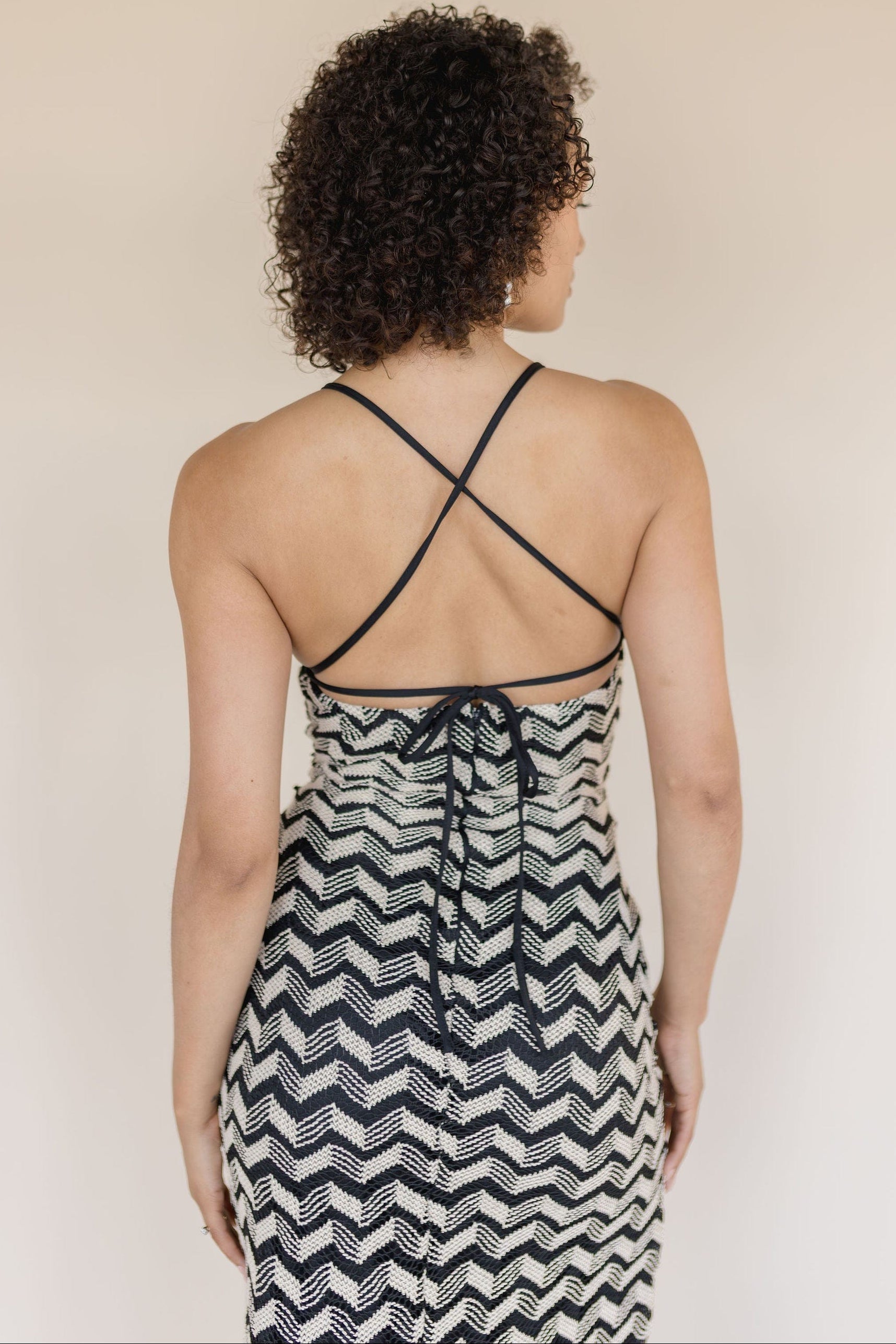 Sundown In St. Tropez Halter Midi Dress